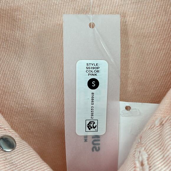 Sunset & Spring Embellished Denim Jacket - Pink - Small - New with tags - Picture 5 of 8